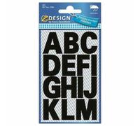 Avery Zweckform Stickers 7. 5x12cm - Alphabet Noir N ° 2 (2 Arches),, Numéros De Textes, Rubans Washi, Scrapbooking Papier