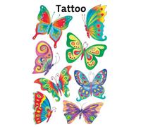 AVERY Zweckform Tatouages 76 x 120 mm Multicolore 1BG Motif papillon - 56742