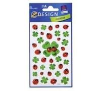 Avery zweckform z-design sticker coccinelle et feuilles de trefle 4362 G