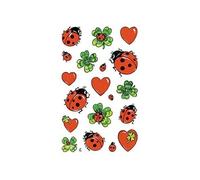 ZDesign Sticker 'coccinelle, trèfle & coeur'