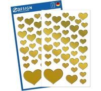 ZDesign Sticker CREATIVE 'Coeurs', doré