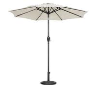 Avestar Parasol de jardin 228 cm avec Pied, Manivelle et Inclinaison , Résistant UV/Pluie ,Aluminium,pour Terrasse & Jardin, Béige
