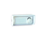 Avidsen Bouton De Sonnette Filaire Rétroéclairé IP44 8/12 V | 2 fils; 8/12 V AC/DC; porte-étiquette rétroéclairé; visière; IP44; blanc