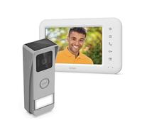 Avidsen Elia Solar Wave Visiophone Sans Fil Avec Écran Tactile 7", Panneau Solaire Intégré, Vision Nocturne, Portée 200 m, Double Commande Portail Et Portillon, Installation Sans Câblage