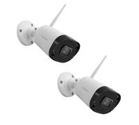 Avidsen Lot De 2 HomeCam WR Caméras Extérieures Wi-FI 1080p IP66 | 2 caméras; 1080p; vision nuit 25 m; Wi-Fi 2,4 GHz; microSD 128 Go chacune; IP66