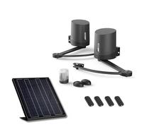 Avidsen Orane 510 Solaire, Motorisation Portail Battant à Bras Articulés, Kit Automatisme Complet 100% Solaire, 5m et 500kg, sans Fil, 4 Télécommandes, Photocellules, Économie d'Énergie, Gris, Durable