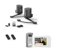 Avidsen Orane Connect + Visiophone Elia Smart 2 pour Portail Battant | Portail jusqu’à 5 m/500 kg, moteurs 24 V, visiophone 7”, Avidsen Home, 4 télécommandes, photocellules