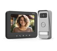 Avidsen Prima Visiophone Filaire 7 Pouces, 2 Fils, Double Commande | Écran 7 pouces, Platine Alu, Vision Nocturne LED IR, Installation 2 Fils, Commande Portail