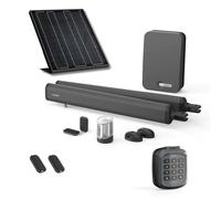 Avidsen Teha 410 Solaire, Motorisation Portail Battant Solaire, Kit Automatisme Complet, Pistons Électriques, 3.5m et 300kg, Panneau Solaire 20W, Clavier à Code, 4 Télécommandes, Sécurité, sans Fil