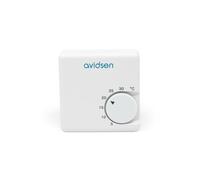 Avidsen Thermostat Mécanique Filaire pour Chaudière Et PAC | Réglage analogique par molette, compatible chaudières et pompes à chaleur non réversibles à contact sec, usage intérieur