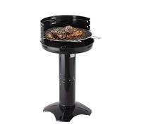 Avilia Barbecue à charbon rond "Ciotat" en acier, avec aérateur, grille en acier chromé avec 2 poignées et four pour grillades d'été, robuste et portable avec grand diamètre 50 cm