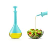 Avilia Bouteille distributeur d'huile et de vinaigre turquoise en verre et plastique résistant 275 ml - Idéal pour garder votre cuisine propre grâce au bouchon Savagoccia - 3 pièces amovibles faciles