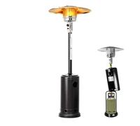 Avilia Champignon chauffant pour extérieur à gaz GPL 5/12 kW - Poêle à gaz avec porte bouteille de 15 kg, idéal pour chauffer le patio, le jardin ou la terrasse avec puissance réglable et allumage