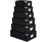 Avilia Coffret Premium : lot de 6 boîtes multidimensionnelles en carton avec couvercle et poignées - parfaites pour l'organisation et le transport