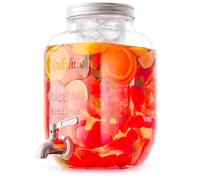 Avilia Distributeur de boissons distributeur de savon liquide avec robinet, fontaine en verre pour boissons d'une capacité de 4 L