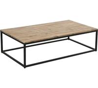 Avilia Élégante Table Basse Moderne en Bois d'acacia et métal - Style Contemporain - Table Basse - 115 x 65 x 32,5 cm, Marron et Noir