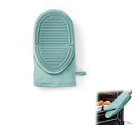 Avilia Gant de Cuisine Thermique en Silicone et Coton avec Lacet, 30 x 17,5 x 3,5 cm, Vert