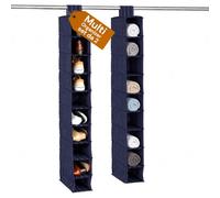 Avilia Lot de 2 tiroirs multifonctionnel bleu avec 10 compartiments de 30,8 x 18 x 5 cm - Organisation à suspendre, intelligente et pratique pour chaussures, serviettes et divers accessoires -