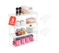 Avilia Lot de 3 étagères Amovibles Blanc - étagères idéales pour la Maison ou Le Bureau - Étagères Peu encombrantes - Facile à Installer et à Ranger - 30 x 20 x 15,3 cm