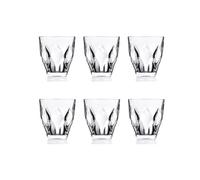 Avilia Lot de 6 verres à eau, vin et boissons, de table avec décoration en verre, 95 x 88 mm, 33 cl