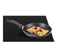 Avilia Poêle à crêpes en aluminium antiadhésif 27 cm - Compatible avec toutes les sources de chaleur Induction - Poignées en Bakélite confortables et résistantes à la chaleur - Facile à nettoyer