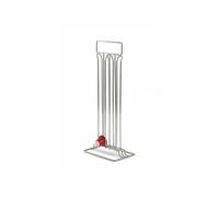 Avilia Porte-capsule design rectangulaire, avec base stable et antidérapante pour 36 capsules, organisateur de cuisine, lavable au lave-vaisselle, métal chromé 10 x 15 x 37 cm