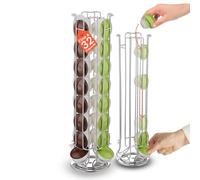 Avilia - Porte-capsules 32 places avec base pivotante à 360° en métal, porte-capsules gain de place pour coin café cuisine, utilisation sur plan à côté de la machine, design vertical moderne