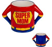 Avilia Super Mom Mug à thème super-héros | Cadeau pour la fête des mères | Céramique 450 ml Rouge et Bleu | Parfait pour le thé et le café