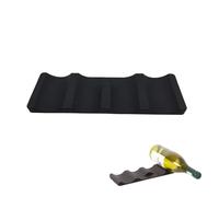 Avilia Tapis Organisateur pour boîtes et Bouteilles - Solution Peu encombrante avec câbles pour empiler, en Silicone, 29,5 x 9,5 x 1,5 cm, Noir
