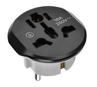 Avizar Adaptateur Universel de Voyage EU vers UK / AU / USA / CN Compact Noir