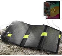 Avizar, banque d'énergie solaire pliable et étanche de 20W, noir
