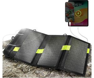 Avizar, banque d'énergie solaire pliable et étanche de 20W, noir
