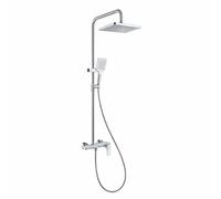 Avizar Colonne de Douche avec Mitigeur / Douche Pluie / Douchette Finition Chromé Argent
