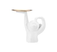 Avizar Décoration d'Intérieur Crazy Monkey en Résine avec un Plateau Blanc