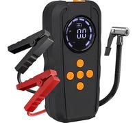 Avizar, démarreur de voiture avec compresseur et LED 6000 mAh, noir