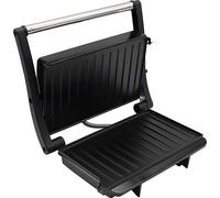 Avizar, grill de contact 1000 W en acier inoxydable antiadhésif, noir