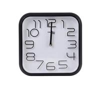 Avizar Horloge Murale Carrée avec Mécanisme Silencieux 33x33cm Noir