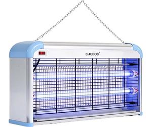 Avizar, lampe électrique anti-moustiques UV 30 W à suspendre ou à poser, blanche / bleue