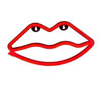 Avizar Lampe Néon Bouche avec Accroche Murale et Port USB-A Rouge