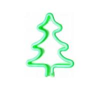 Avizar Lampe Néon LED Sapin de Noël avec Accroche Murale et Port USB-A Vert