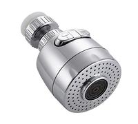 Avizar Mousseur de Robinet Orientable Finition Chromé 2 Jets avec Interrupteur Argent