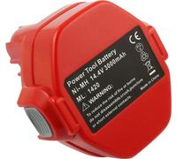 Avizar, NiMH Akku 14.4V 3000mAh 43.2Wh Ersatz für Makita 1420 Werkzeug, Rot