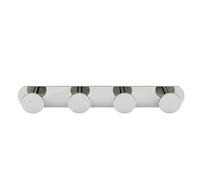 Avizar Porte-Serviettes Mural avec 4 Crochets Rond Inox avec Adhésifs 3M Argent