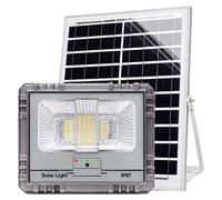 Avizar, projecteur solaire à LED 10 W IP67 avec batterie 10 000 mAh et panneau solaire 12 W, gris
