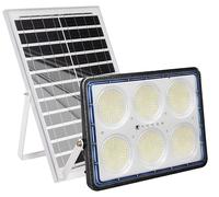 Projecteur Solaire LED 19 W avec Panneau Solaire 20 W et Détection Automatique Gris