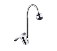 Avizar Robinet de Cuisine Pivotant avec Bec Flexible Finition Chromée Argent