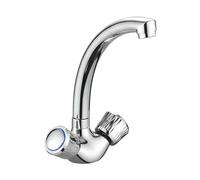 Avizar Robinet Lavabo Double Commande Argent