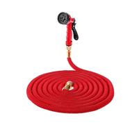 Avizar, tuyau d'arrosage flexible jusqu'à 100 m pour le jardin et le lavage de voiture, rouge