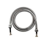Avizar Tuyau de Douche Flexible 2m avec Double Écrou Anti-corrosion Argent