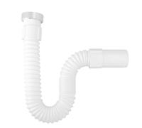 Avizar Tuyau d'Évacuation Flexible 39cm Renforcé pour Évier / Lavabo Blanc